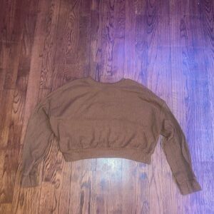 Brown cropped long sleeve
